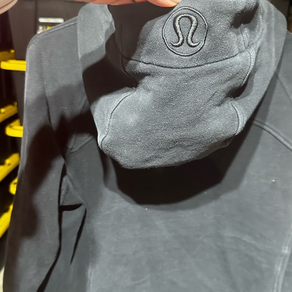 Lululemon Black Cotton Fleece Hoodie - Picture 8 of 9